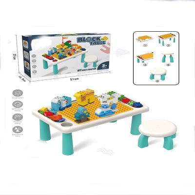 China Children's Building Block Toy Table +1 Chair +75 DIY Pieces 48.6*30*23.7 for sale