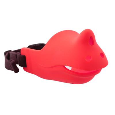 China 2020 New Rhino shape silicone dog anti-bite and stocked adjustable pure anti-barking pet mouth set for sale