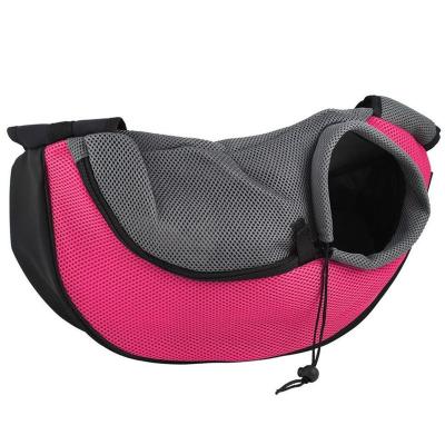 China Portable Cross-Launched Breathable Travel Shoulder Bag Mesh Cloth Cat And Dog Pet Backpack for sale