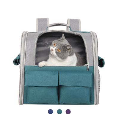 China Outdoor Foldable Portable Breathable Travel Pet Two-Shouldered Bag For Cats And Dogs for sale