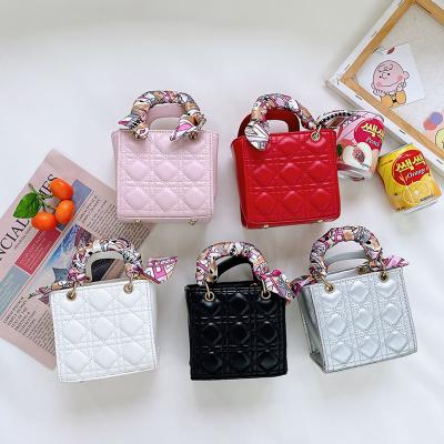 China Little Girls Nylon Bags With Scarf And Cute Little Kid Girls Designer Inspired Bags for sale