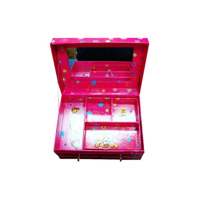 China Luxury handmade red paper art printed cosmetic box made in Dongguan for sale