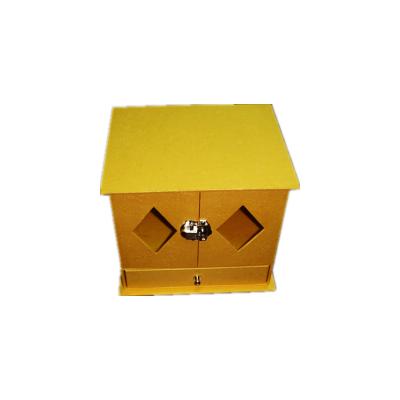 China Eco-friendly Handmade Leather Gift Jewelry Cabinet Fashion PU Cosmetic Box for sale