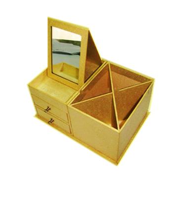 China Eco - Friendly Advanced Multi - Layer Structure Makeup Jewelry Paper Packaging Box With A Mirror for sale