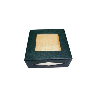 China Handmade Square Design Paper Gift Packaging Box With Satin Window for sale