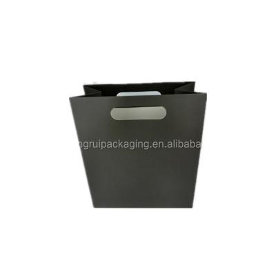 China Cheap Shopping Custom Paper Shoe Clothing Bag Black Fashion Biodegradable for sale