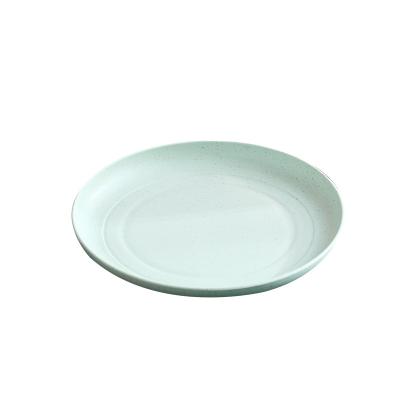 China Disposable Japanese Style Household Dish Wheat Straw Dinner Plate Plastic Cute Round Topping Small for sale