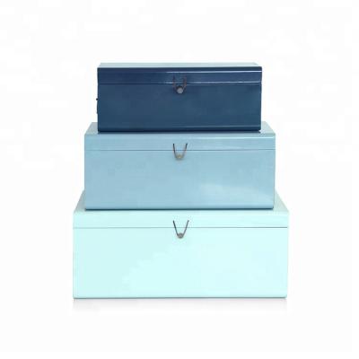 China China Factory Colored Sustainable Metal Storage Wardrobe Trunk Toy Boxes for sale