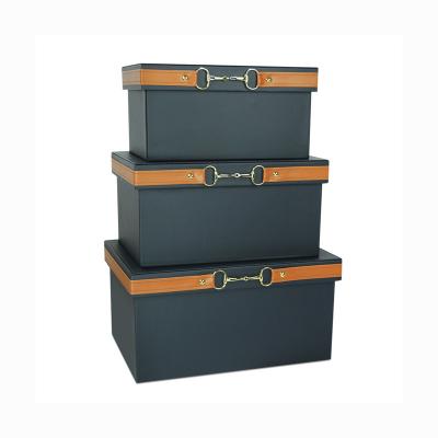 China Viable high grade creative PU leather storage box for household sundries for sale