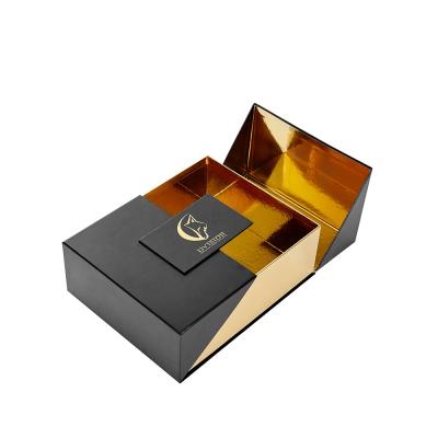 China Luxury Recycled Materials Flap Lid Glass Magnetic Closure Magnetic Perfume Bottles Packaging Gift Boxes for sale