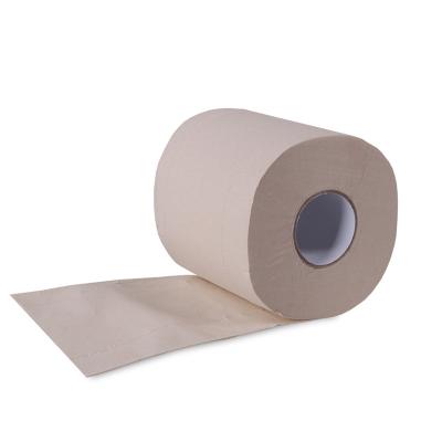 China Bamboo Pulp Soft 3 Layers Paper Bathroom Tissue Toilet Paper Rolls Unbleached Family Unbleached Family for sale