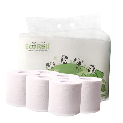 China Free Sample Eco-Friendly Wholesale OEM ODM Virgin Pulp Bamboo Butterfly 3ply Embossed Toilet Paper Tissue Paper 96 Rolls for sale