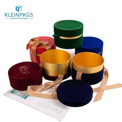 China Recyclable Round Acrylic Round Box Tampongift Packaging Tube Paper Box Black Round Cap Boxes for sale