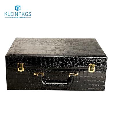 China Recycled Leather Storage Boxes PU Jewelry Box Earrings Leather Storage Materials PU Box Small for sale