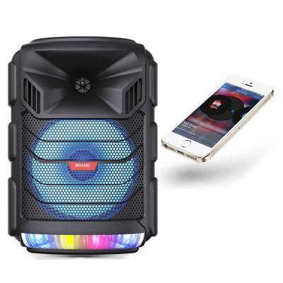 China UK-808 8 inch outdoor party portable BT speaker LED light wireless speaker with fm radio UK-808 for sale