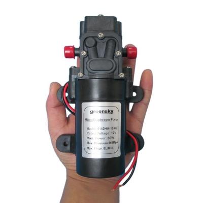 China Factory Grimmsky auto industry type 5L/Min 12V DC 60W self-priming micro diaphragm electric water return valve pump directly sale for sale