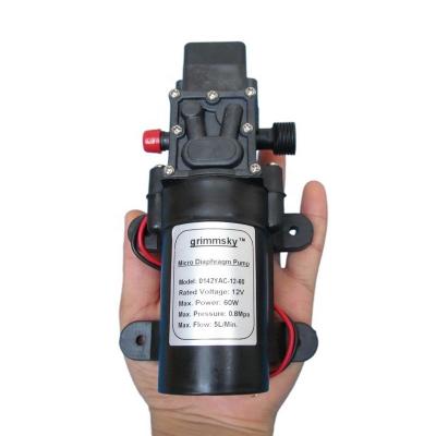 China Factory Grimmsky Automotive Industry Type 5L/Min 12V DC 60W Diaphragm Water Pump Directly Sell Pressure Switch Self-priming Pressure for sale