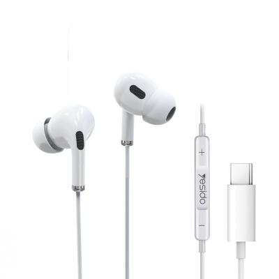 China Tape Wire Drop Shopping Stereo Noise Canceling Universal Type C Handfree Earphone Earphone for sale