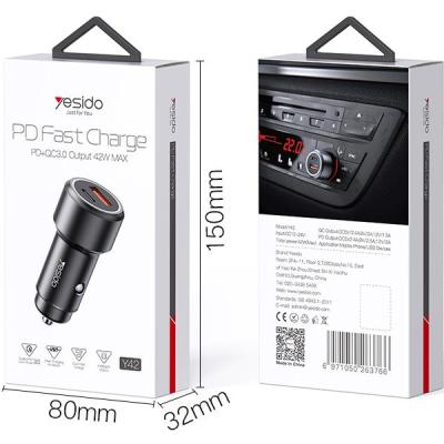 China New Universal Mobile Phone QC 3.0 Charger 24W Palladium Fast Fast Type C 18W Dual C Usb 2 Car Mini Phone Charging Adapter Dual Port For Car for sale