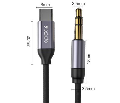 China For AUX audio. iPod Nylon Cable 3.5mm Type C Jack Adapter Earphone USB C to AUX Audio Cable. 3.5mm Stereo For iPhone Huawei Xiaomi Samsung for sale