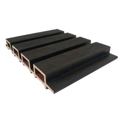 China Modern LYXK Oak Black 219*26mm Outdoor Co Extruded Great Wall Board Wpc Wall Panel for sale