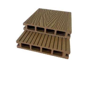 China Modern LYXK 3D Embossing 140x25mm Wpc Square Hole Outdoor Floor Wpc Outdoor Flooring Wpc Plastic Decking Cheap outdoor flooring for sale