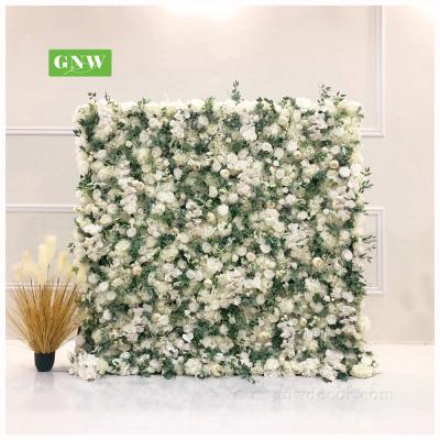 China Easy Assemble GNW China Supplies Wedding Arch Centerpieces Bouquet Leaves Plant Flowers Decorative Artificial Wall for sale