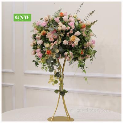 China Fashional GNW Orchid Flower Runner Wedding Planner Arrangement Table Centerpiece Garland Decoration Ball Flowers Stand for sale