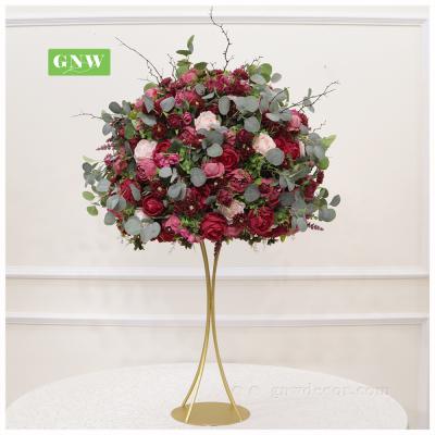 China Fashional GNW Orchid Bouquet Valentine Rose Greenery Garland Vine Silk Flower Arrangement Outdoor Elegant Wedding Centerpiece for sale