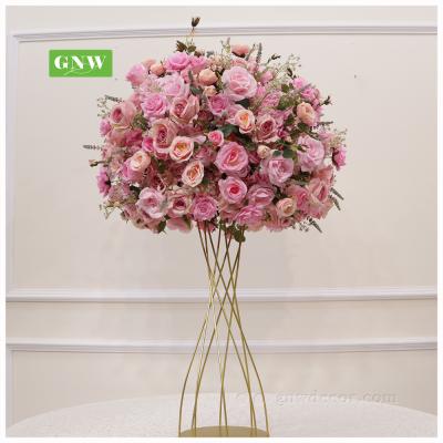 China Fashional GNW Orchid Bouquet Valentine Rose Greenery Garland Vine Silk Flower Arrangement Outdoor Elegant Wedding Centerpiece for sale