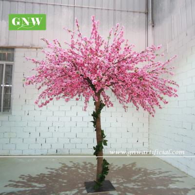 China GNW BLS1507012 Tree Fabric Handmade Flowers Artificial Cherry Blossom Pink Led Cherry Blossom Tree for sale