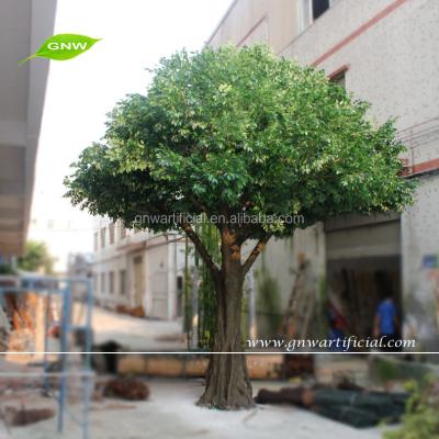 China GNW Large Rustic Garden Decoration Artificial Green Banyan Tree For Sale Artificial Flower Backdrop for sale