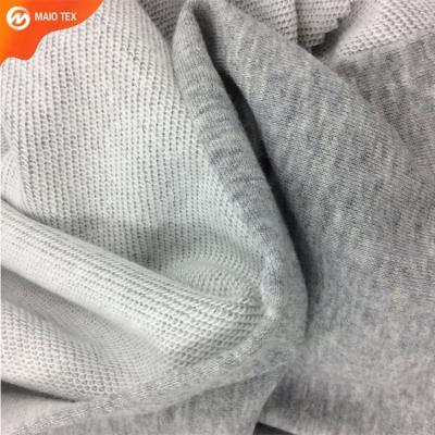 China Heather Gray Anti-Static New Pattern Brushed 100% Cotton French Terry Knitted Fabric For Shirts for sale