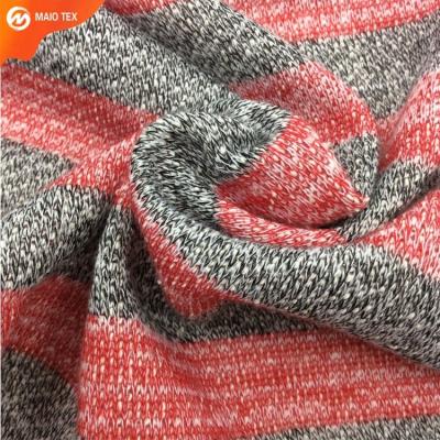 China Antistatic knit 70%cotton yarn dyed 30%polyester terry french hacci jacquard fabric for ladieswear for sale