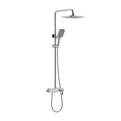 China With Sliding Bar Newly Designed Luxury Hotel Rain Shower Faucet Set Bathroom Tub Shower Set Wall Mounted for sale