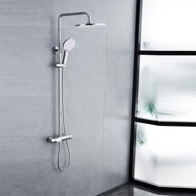 China With Sliding Bar Newly Designed Luxury Hotel Constant Temperature Rain Shower Faucet Set Wall Mounted Bathroom Tub Shower Set for sale