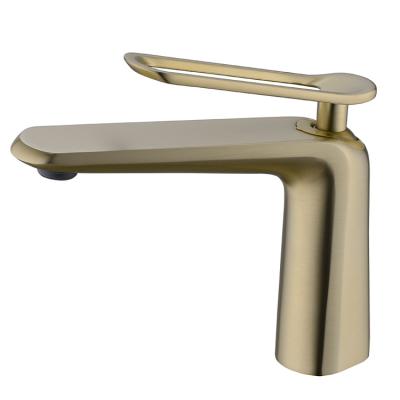 China Hot Selling Bathroom Brass Faucet Faucets Single Handle Basin Faucet Metered Mixer Tap for sale