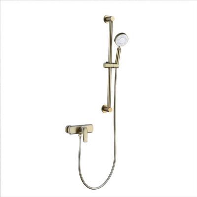 China Sliding-barless newly designed and popular single-function brass manual shower mixer bathroom faucet raspberry wall mounted shower for sale