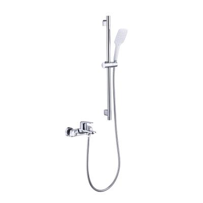 China Hot Selling Single Handle Shower Sliding Bar Bathroom Shower Faucet Wall Mounted Bathtub Mixer Taps Single Handle Shower for sale