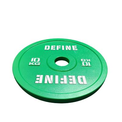 China Eco-friendly Ultra Thin Barbell Grip Plate Color Steel Weight Plate Gym Strength Training Home Plates for sale