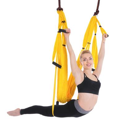 China Durable Yoga Stand Hammock Aerial Parachute Strap Nylon Yoga Hammock for sale