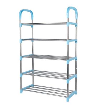 China Adjustable (other) Factory Direct Supply Premium Stainless 5 Tiers Display Shoe Racks Shoe Rack for sale