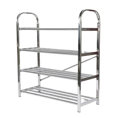 China Modern Home 4 Tiers Rustproof Stainless Steel Rack Shoe Racks Kids Organizers Shoe Rack for sale