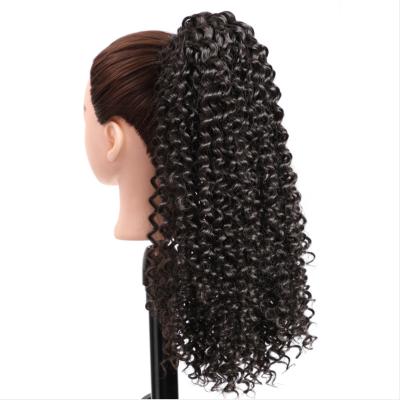 China I-Tip Hair Afro Puff Drawstring Ponytail Short Hair Curly Bun For Synthetic Color Women Bun Hairstyle for sale