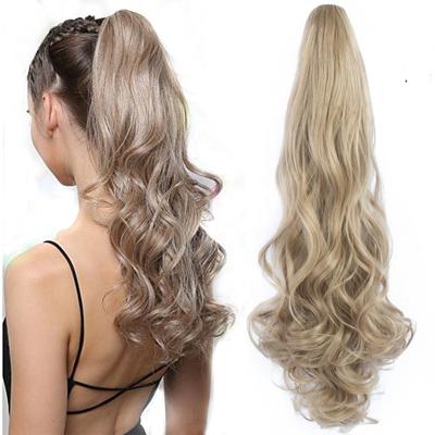 China Other Synthetic Claw Clip On Tail Hair Extension Ponytail Hair For Women Tail Clip Hair Wig Wholesale for sale