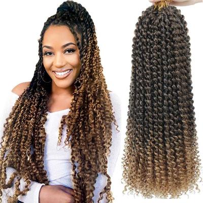 China High quality with low price synthetic hair extension Freetress passion twist crochet braiding hair braids 18inch water wave passion twist hair wholesale for sale