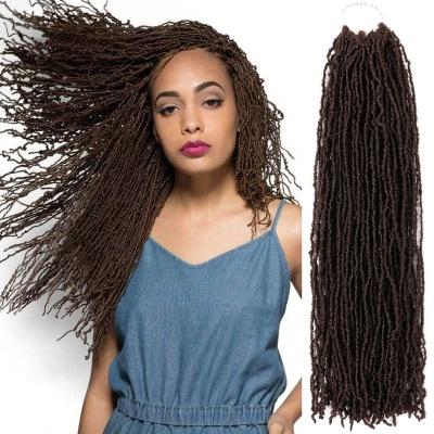 China Other Sister Locks Afro Dead Ends Crochet Braids Ombre Color 18 Inch Brown Synthetic Braidingfor Women Faux Locs Crochet Hair for sale