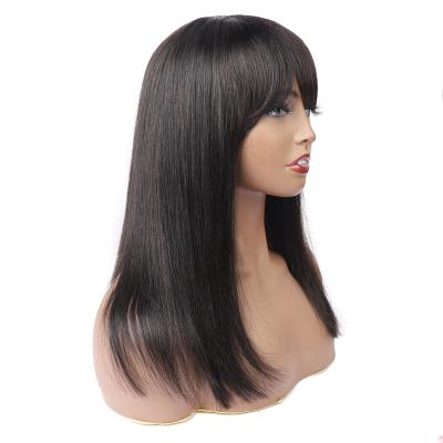 China Lead Made Bob Straight Wave Natural Color Straight Indian 100%virgin hair wig human hair wig nature women for sale