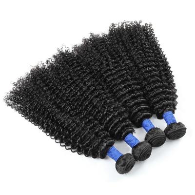 China Kinky Curly Kinky Curly Hair Bundles Remy Human Hair Extensions Nature Color Buy 3/4 Bundle Thick Kinky Curly Bundles for sale