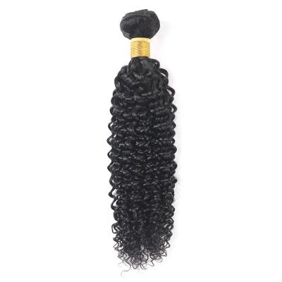 China Kinky Curl Brazilian Human Hair Weave Non-Remy Hair Weave 8-28 100% Kinky Curly Bundles Natural Color for sale